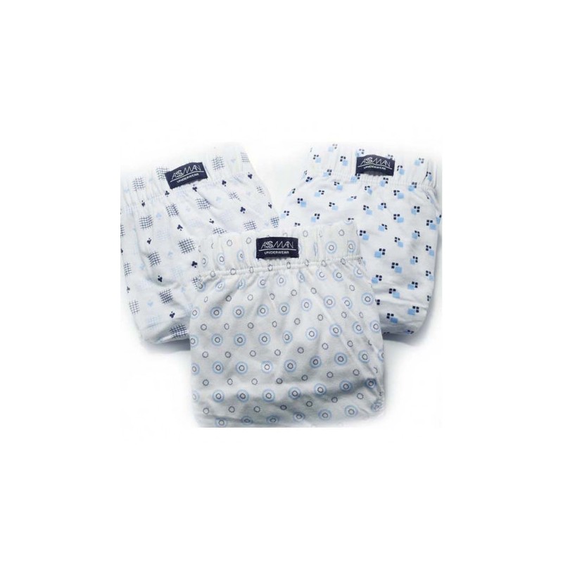 2410 ASMAN PACK-3 SLIP CRO ALGODON ESTAMPADO
