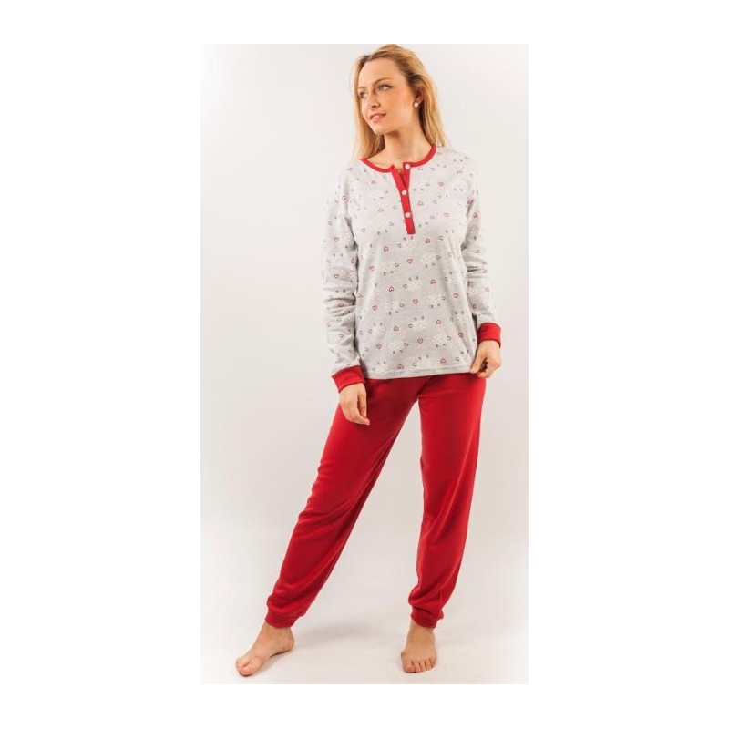 2538 RUIPEREZ PIJAMA MUJER C/TAPETA OVEJAS CORAZONES 2538 RUIPEREZ PIJAMA MUJER C/TAPETA OVEJAS CORAZONES