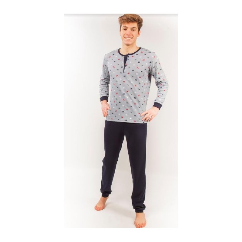 2520 RUIPEREZ PIJAMA HOMBRE CUELLO TAPETA RAYITAS AVIONES Foto 10689 2520 RUIPEREZ PIJAMA HOMBRE CUELLO TAPETA RAYITAS AVIONES Foto 10689