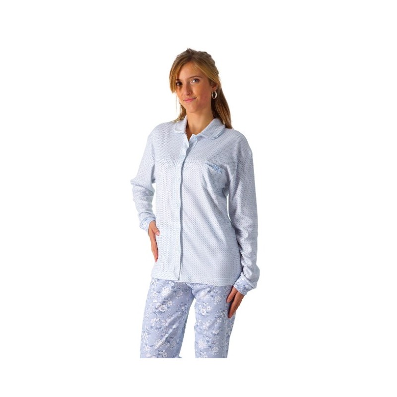 20062 LENISS PIJAMA MUJER ABIERTO COPITOS DE NIEVE Y FLORAL F1 20062 LENISS PIJAMA MUJER ABIERTO COPITOS DE NIEVE Y FLORAL F1