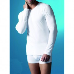 579 ABANDERADO CAMISETA HOMBRE ALGODON LYCRA MANGA LARGA CUELLO PICO DRY & COOL COTTON Foto 10900