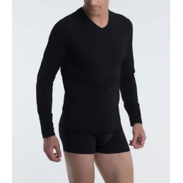 579 ABANDERADO CAMISETA HOMBRE ALGODON LYCRA MANGA LARGA CUELLO PICO DRY & COOL COTTON Foto 10904