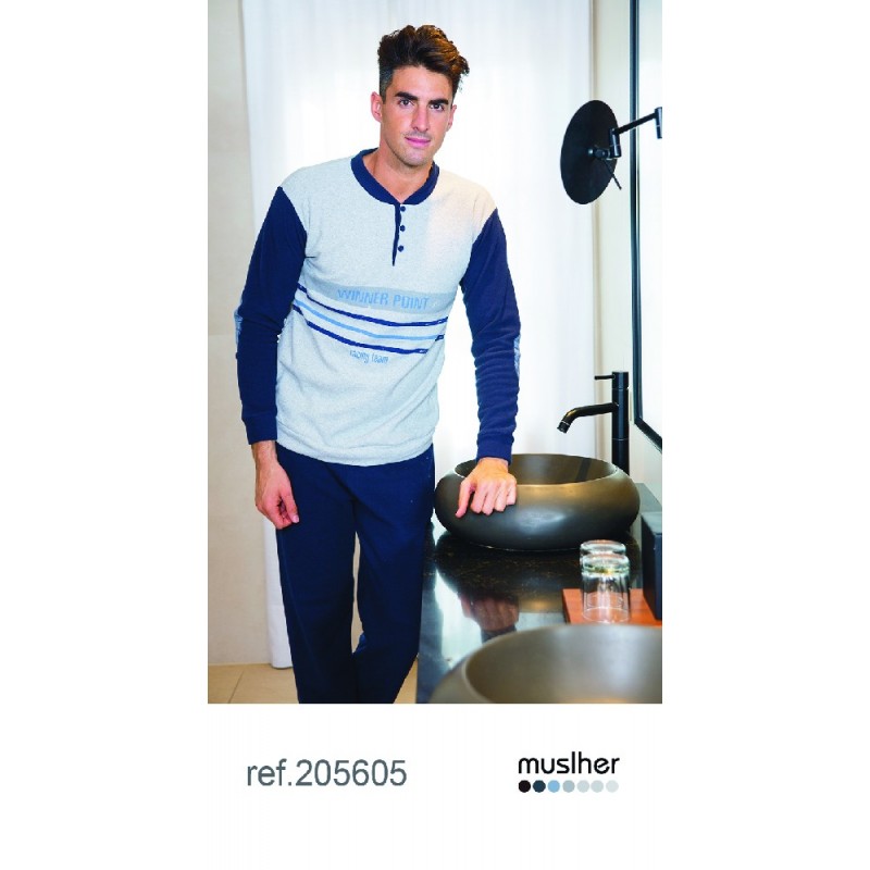 205605 MUSLHER PIJAMA HOMBRE PUNTO MILANO 205605 MUSLHER PIJAMA HOMBRE PUNTO MILANO