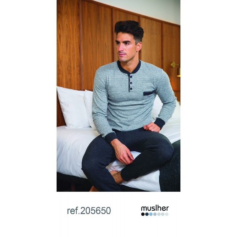 205650 MUSLHER PIJAMA HOMBRE MILANO 205650 MUSLHER PIJAMA HOMBRE MILANO