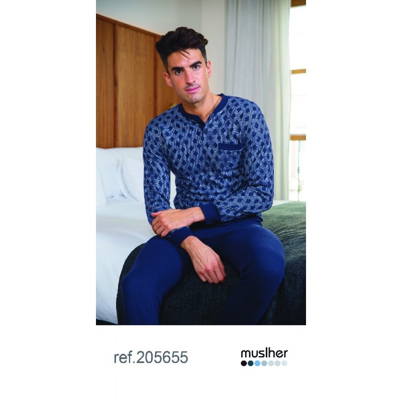 205655 MUSLHER PIJAMA HOMBRE MILANO 205655 MUSLHER PIJAMA HOMBRE MILANO