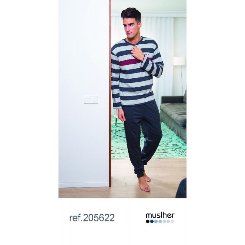 205622 MUSLHER PIJAMA CRO TAPETA RAYAS ANCHAS 205622 MUSLHER PIJAMA CRO TAPETA RAYAS ANCHAS