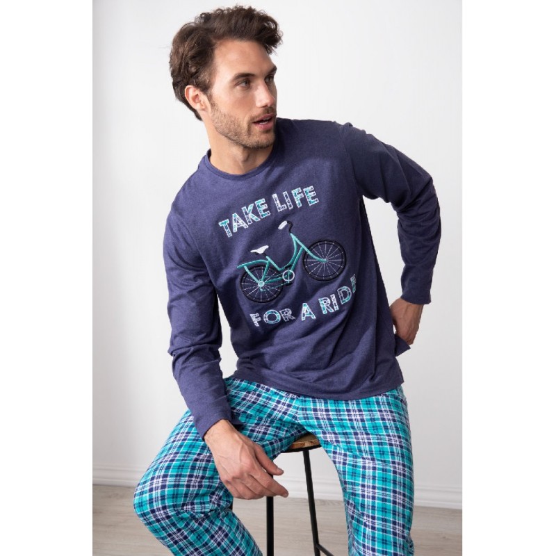54777 ADMAS PIJAMA HOMBRE ALGODON BICICLETA "Take Life for a Rider" 54777 ADMAS PIJAMA HOMBRE ALGODON BICICLETA "Take Life for a Rider"