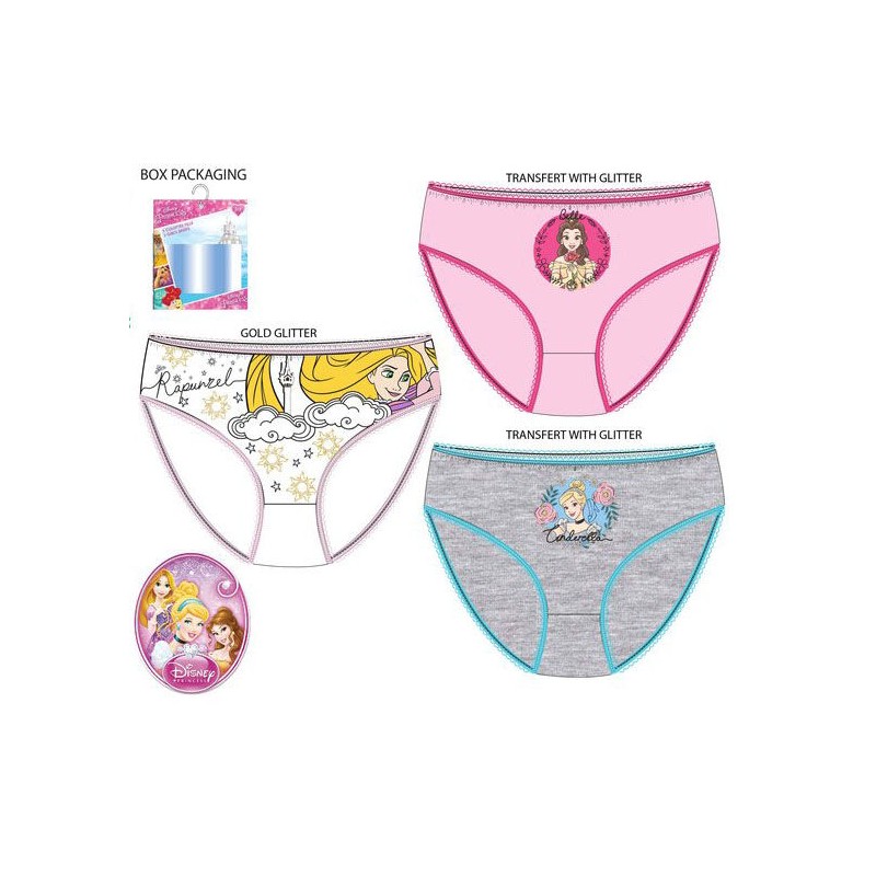 Unico TH3040 DISNEY PACK-3 BRAGUITAS NIÑA PRINCESAS Foto Unico TH3040 DISNEY PACK-3 BRAGUITAS NIÑA PRINCESAS Foto
