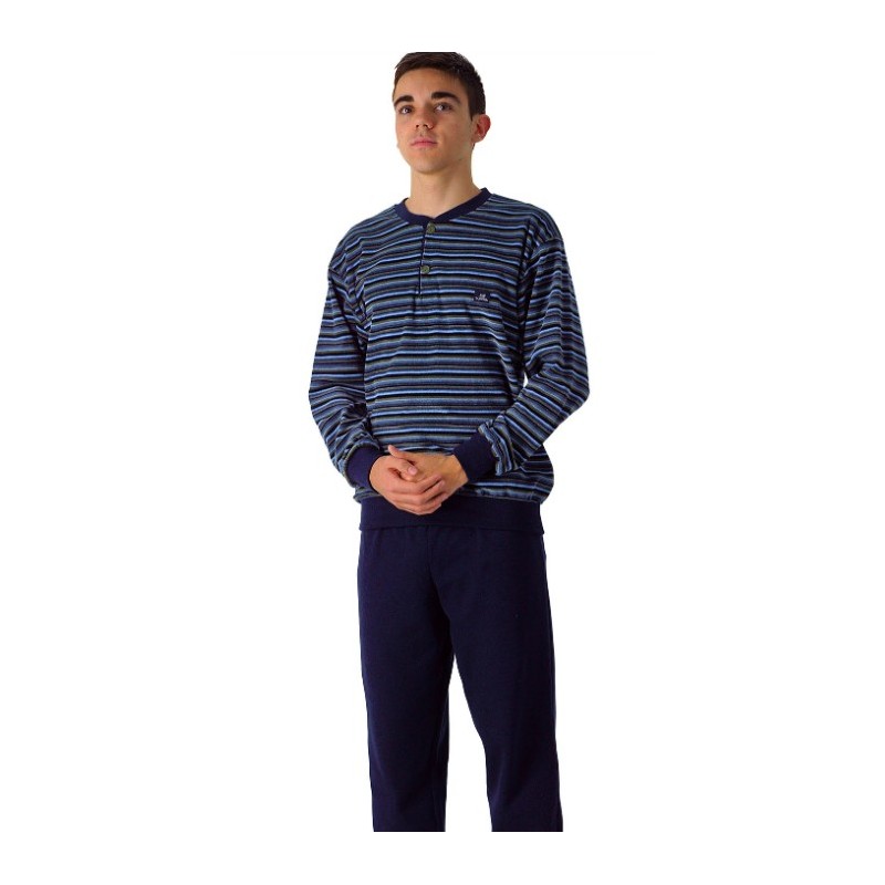Marino 20021-A DORMEN M-3XL PIJAMA HOMBRE TUNDOSADO RAYAS Foto Marino 20021-A DORMEN M-3XL PIJAMA HOMBRE TUNDOSADO RAYAS Foto