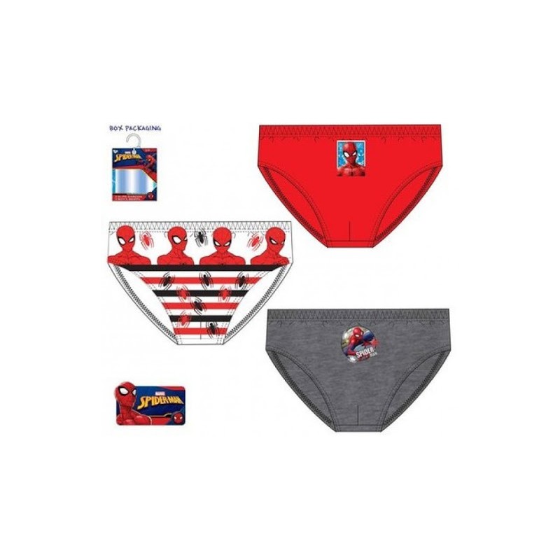 TH3033 SPIDERMAN PACK-3 SLIP NIÑO Foto 11476 TH3033 SPIDERMAN PACK-3 SLIP NIÑO Foto 11476