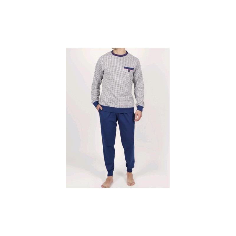 Gris 54762 ADMAS PIJAMA HOMBRE CTA/ESTAMPADA PUÑOS Foto Gris 54762 ADMAS PIJAMA HOMBRE CTA/ESTAMPADA PUÑOS Foto