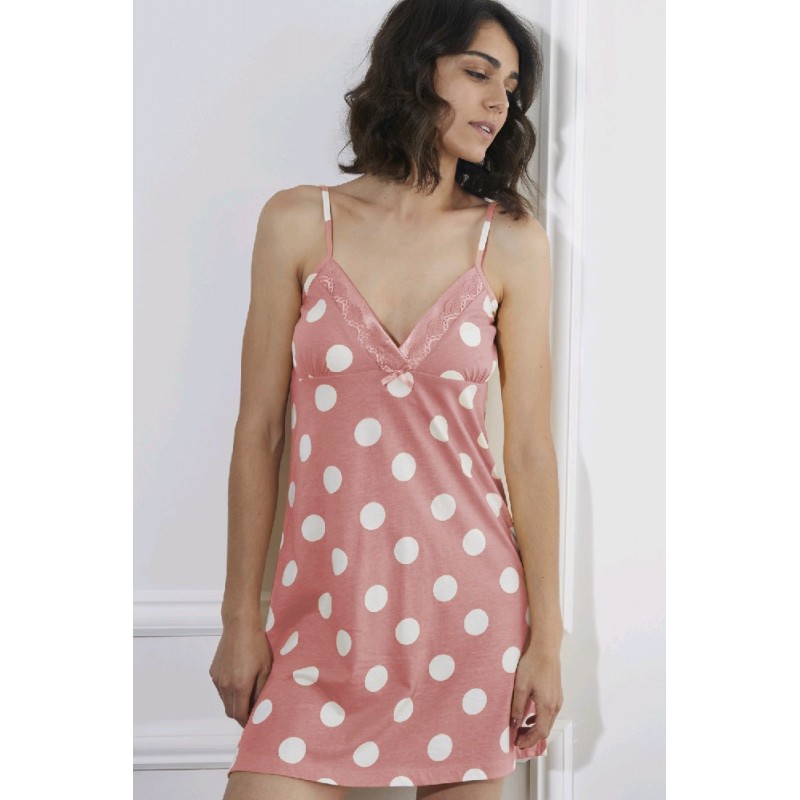 51459 ADMAS CAMISOLA TIRANTA MODAL LUNARES ENCAJE 51459 ADMAS CAMISOLA TIRANTA MODAL LUNARES ENCAJE