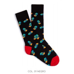 001 NEGRO 9070 JULY KHÜ CALCETIN HOMBRE FANTASIA DADOS
