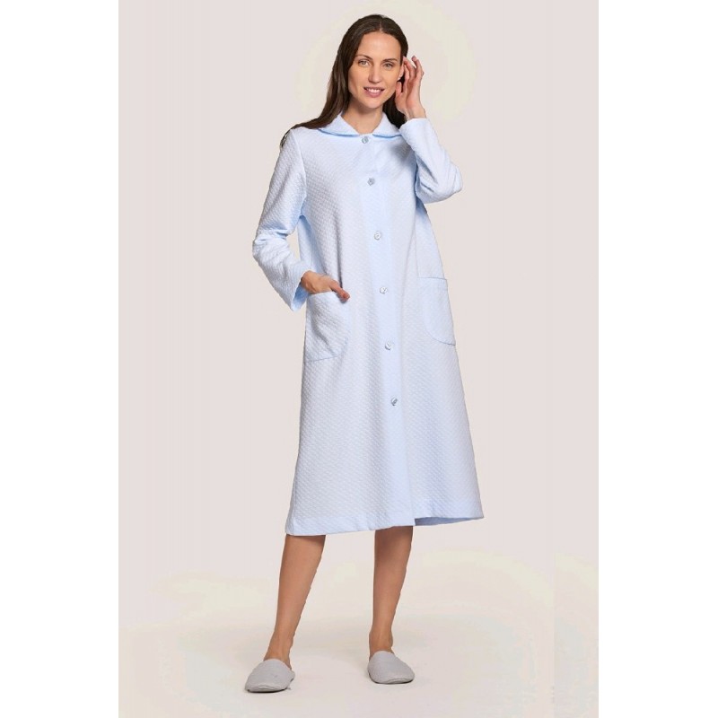 20I-0693H-33 BELTY M-XL BATA MUJER PIQUE MANGA LARGA 20I-0693H-33 BELTY M-XL BATA MUJER PIQUE MANGA LARGA