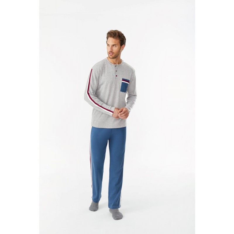 H32202 FEEL FREE PIJAMA CRO INTERLOCK VIGORE BOLSILLO/BANDAS H32202 FEEL FREE PIJAMA CRO INTERLOCK VIGORE BOLSILLO/BANDAS