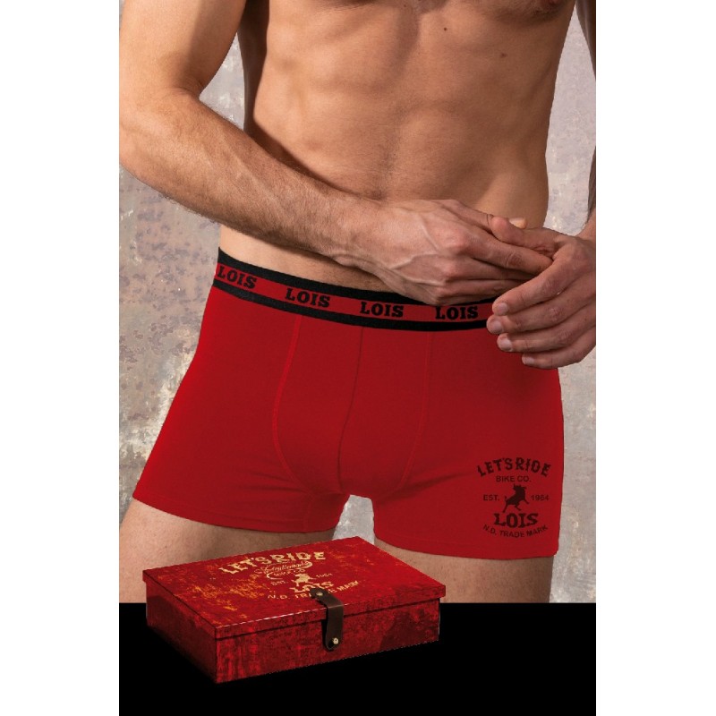 48252 LOIS BOXER HOMBRE ROJO CAJA METALICA 48252 LOIS BOXER HOMBRE ROJO CAJA METALICA