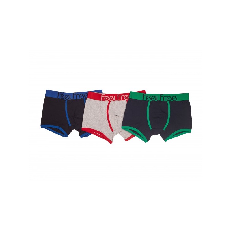H1002 FEEL FREE PACK-3 BOXER HOMBRE ALGODON GOMA VISTA Foto 1341 H1002 FEEL FREE PACK-3 BOXER HOMBRE ALGODON GOMA VISTA Foto 1341