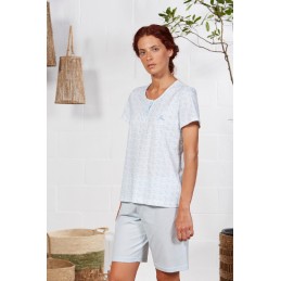 CTE 21V-0134J-14 BELTY M-XL PIJAMA MUJER CORTO ALGODON