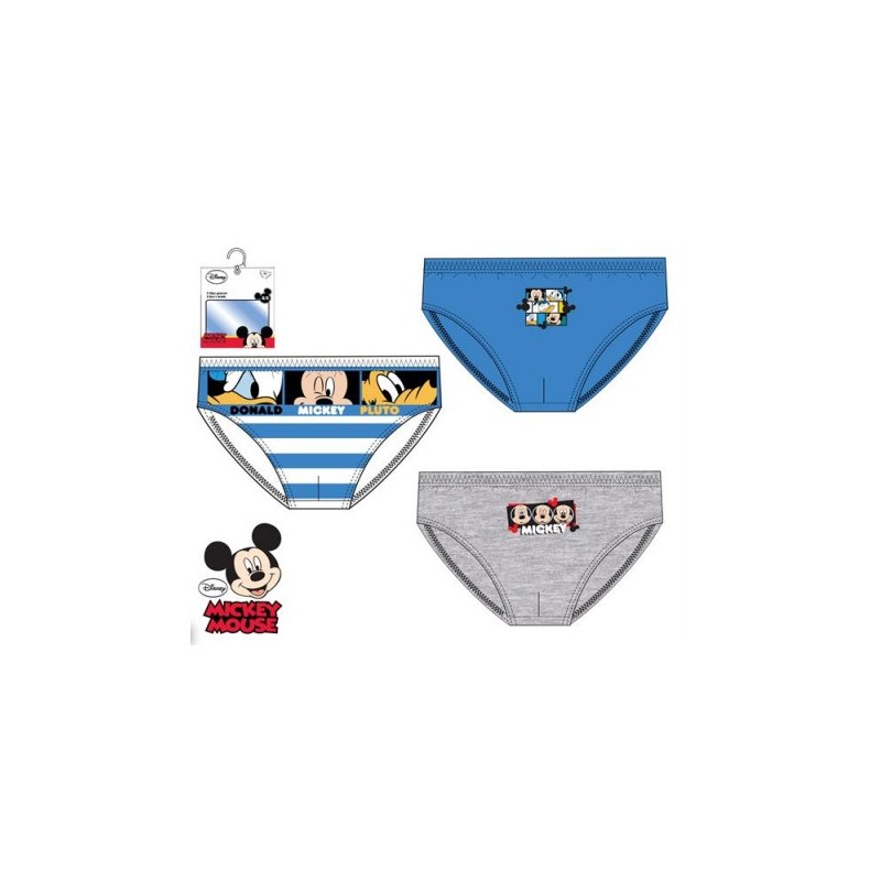 UE3034 DISNEY PACK-3 SLIP NIÑO ALGODON MICKEY UE3034 DISNEY PACK-3 SLIP NIÑO ALGODON MICKEY