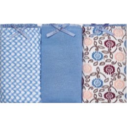 BLUE PB1014 PROMISE PACK-3 TANGA ALGODON ESTAMPADO