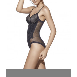 BDVIOLETA-C SELENE BODY AROS CON RELLENO JACQUARD "340" Negro Foto