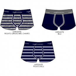 UB1942 ROSSOPORPORA PACK-3 BOXER HOMBRE ALGODON GOMA VISTA