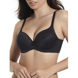 NEGRO LARA-C SELENE SUJETADOR RELLENO CON AROS NIDO DE ABEJA "354"