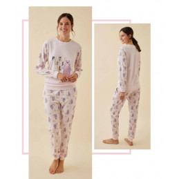 N14462 PROMISE PIJAMA MUJER "POSITIVES VIBES ONLY" Foto 18032