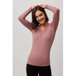 70012 YSABEL MORA CAMISETA MUJER TERMICA MANGA LARGA ENCAJE