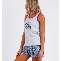 60510 DISNEY PIJAMA MUJER TIRANTA HELLO MICKEY