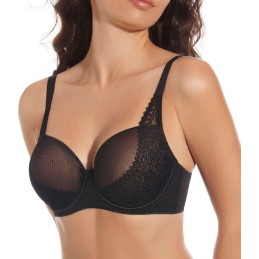 LAIA-C SELENE SUJETADOR AROS RELLENO TUL Y ENCAJE "363" Negro Foto