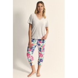 N15212 PROMISE PIJAMA PIRATA MUJER FLORAL