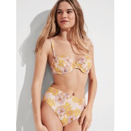 2 30035S B GISELA BIKINI BANDEAU FLORAL LUREX