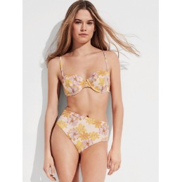 2 30035S B GISELA BIKINI BANDEAU FLORAL LUREX