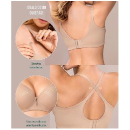 11970 C LEONISA SUJETADOR COVER BRA AROS CON RELLENO Piel Foto