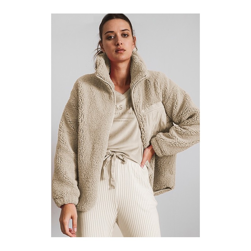 BEIG 57541 ADMAS CHAQUETA MUJER BORREGUITO BEIG 57541 ADMAS CHAQUETA MUJER BORREGUITO