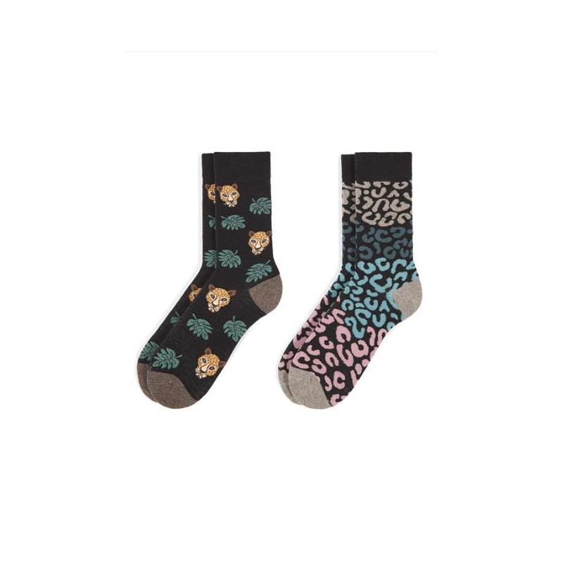 001 NEGRO 0212024 SOXLAND PACK-2 CALCETIN MUJER ANIMAL PRINT 001 NEGRO 0212024 SOXLAND PACK-2 CALCETIN MUJER ANIMAL PRINT