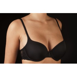 Negro ADELA-B SELENE SUJETADOR AROS RELLENO CONTORNO BLONDA "169" Foto 2403