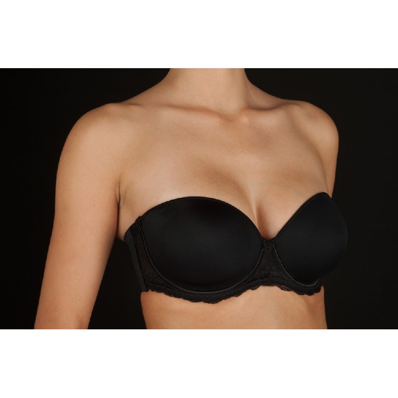 Negro AINOA-D SELENE SUJETADOR SIN TIRANTAS AROS RELLENO APLIQUE BLONDA "247" Foto 2420 Negro AINOA-D SELENE SUJETADOR SIN TIRANTAS AROS RELLENO APLIQUE BLONDA "247" Foto 2420