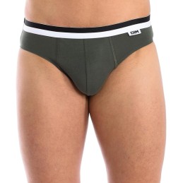 D05H1 UNNO DIM PACK-2 SLIP HOMBRE ALGODON ELASTICO Verde Foto