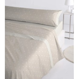 BEIG STACK POLO POLO FRANELA 105x190/200x28 JUEGO SABANA
