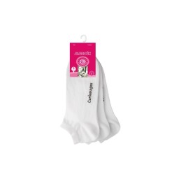 5139 CARLOMAGNO PACK-3 CALCETIN MUJER TOBILLERO INVISIBLE Blanco Foto