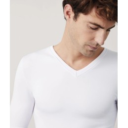 70101 YSABEL MORA CAMISETA HOMBRE TERMICA MANGA LARGA Blanco Foto