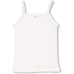 494 PRINCESA CAMISETA NIÑA TIRANTA LISA ALGODON Blanco Foto