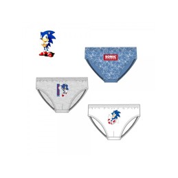 EX80041 SONIC PACK-3 SLIP NIÑO ALGODON