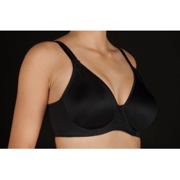 Negro BERTA-C SELENE SUJETADOR AROS SIN RELLENO APLIQUE TIRANTAS "595" Foto 2478