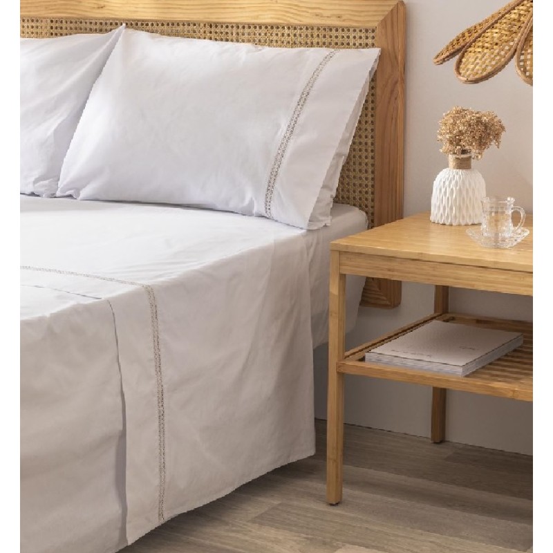 ARGOS VINTAGE DON ALGODON 150 JUEGO SABANAS ALGODON 200 HILOS 2 ALMOHADAS