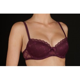 Burdeos BRIGITTE-B SELENE SUJETADOR BALCONETTE PUSH-UP BLONDA "084" Foto 2511