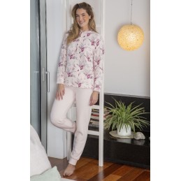 246601 MUSLHER PIJAMA MUJER PUNTO MILANO FLORAL