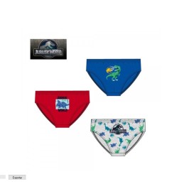 EX80045 JURASSIC WORLD PACK-3 SLIP NIÑO ALGODON